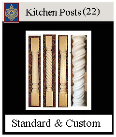 Kitchen posts made from hardwood custom sizes available