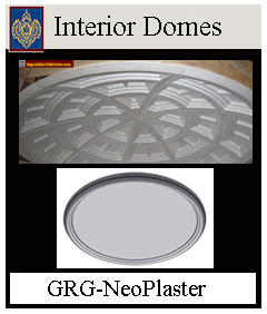 Interior domes, GRG-NeoPlaster, ArchPolymer, Custom sizes available