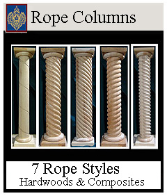 Rope Columns - 7 Styles Custom Sizes